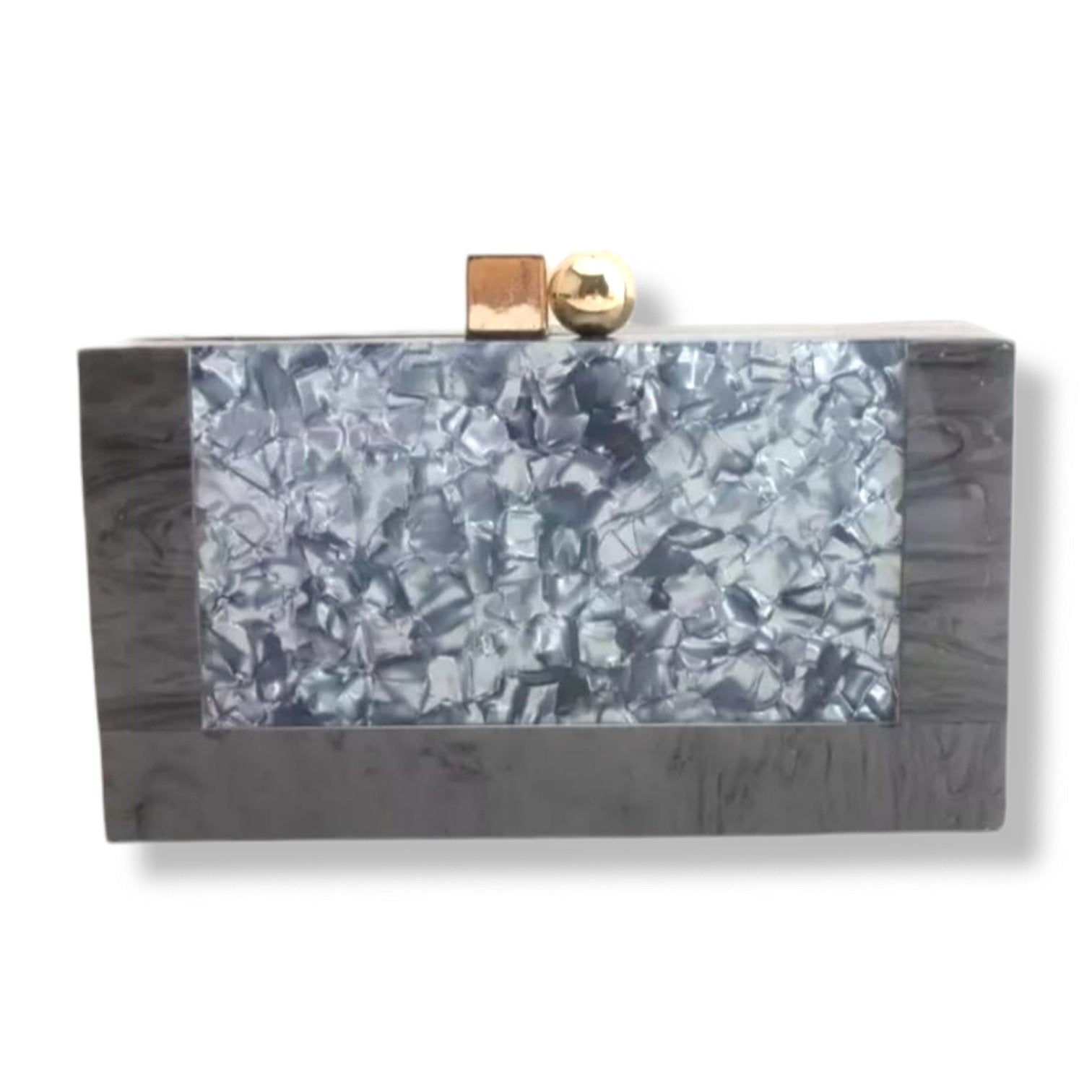 CLUTCH - BLACK MARBLE ACRYLIC - SEXY DRESS CO.